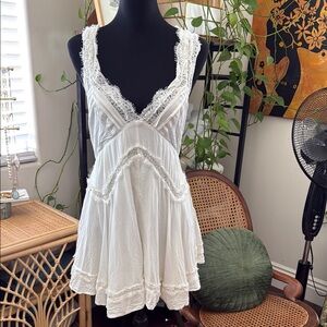 Urban Outfitters White Lace Mini Dress